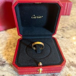 Gold Cartier Love Ring 3.5mm Size 6.5